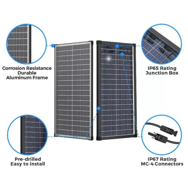 100 Watt Bifacial Solar Panel(6) Bifacial Solar Panel