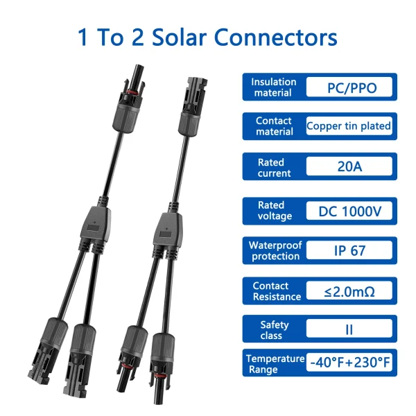 one to two y branch cable connection waterproof adapter extension connector one to two y branch cable connection waterproof adapter extension connector