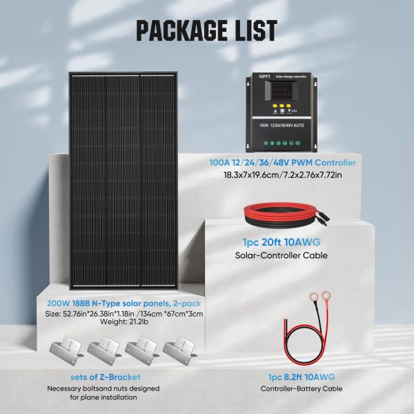 200w 12v solar panel kit for rvs & campers 200w 12v solar panel kit for rvs & campers